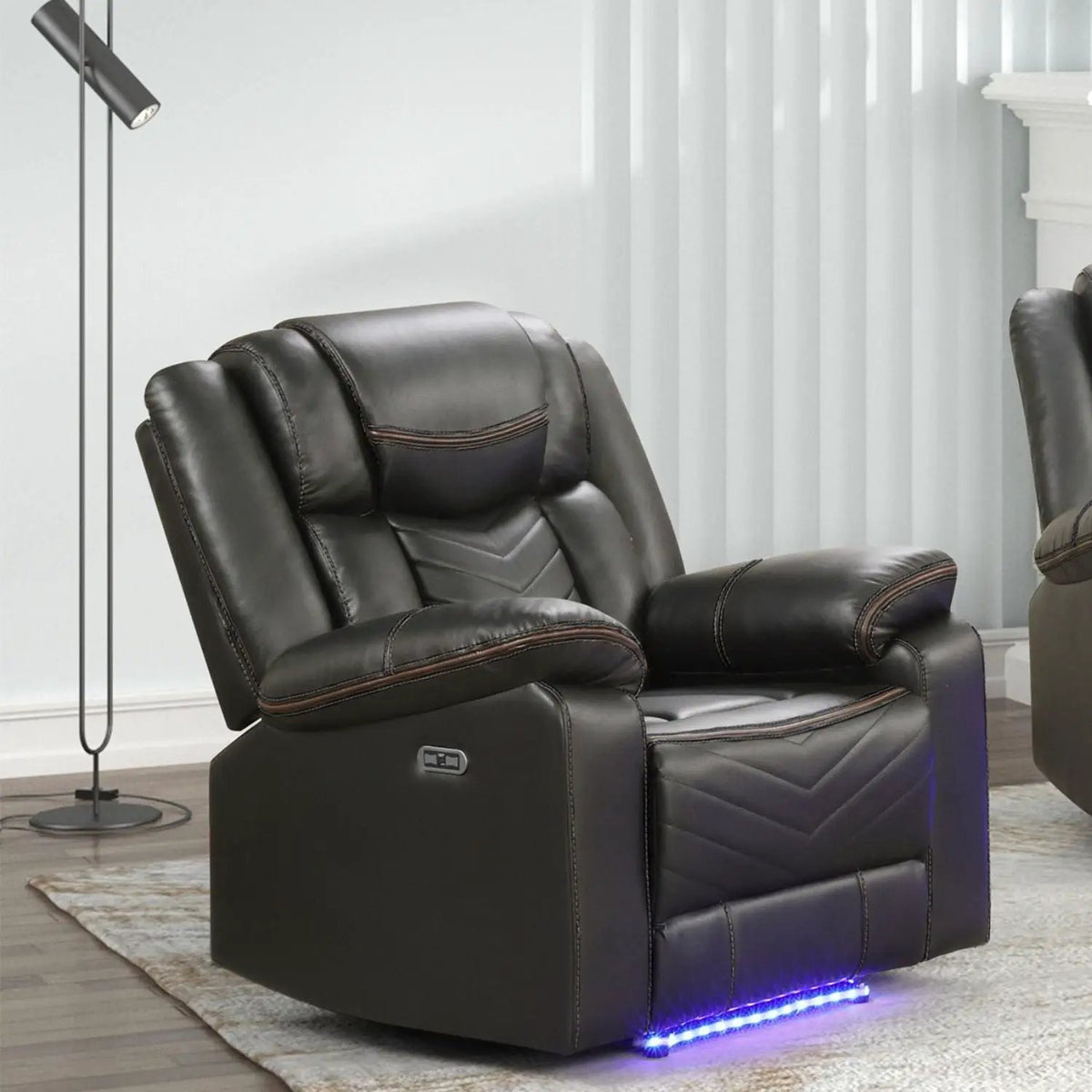 Power Recliner Chair | LED Lighting at Base | USB Charging Port