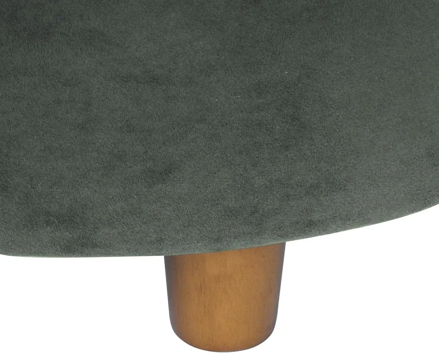 Handcrafted Loden Green Velvet Storage Ottoman 28In from PriceLows™
