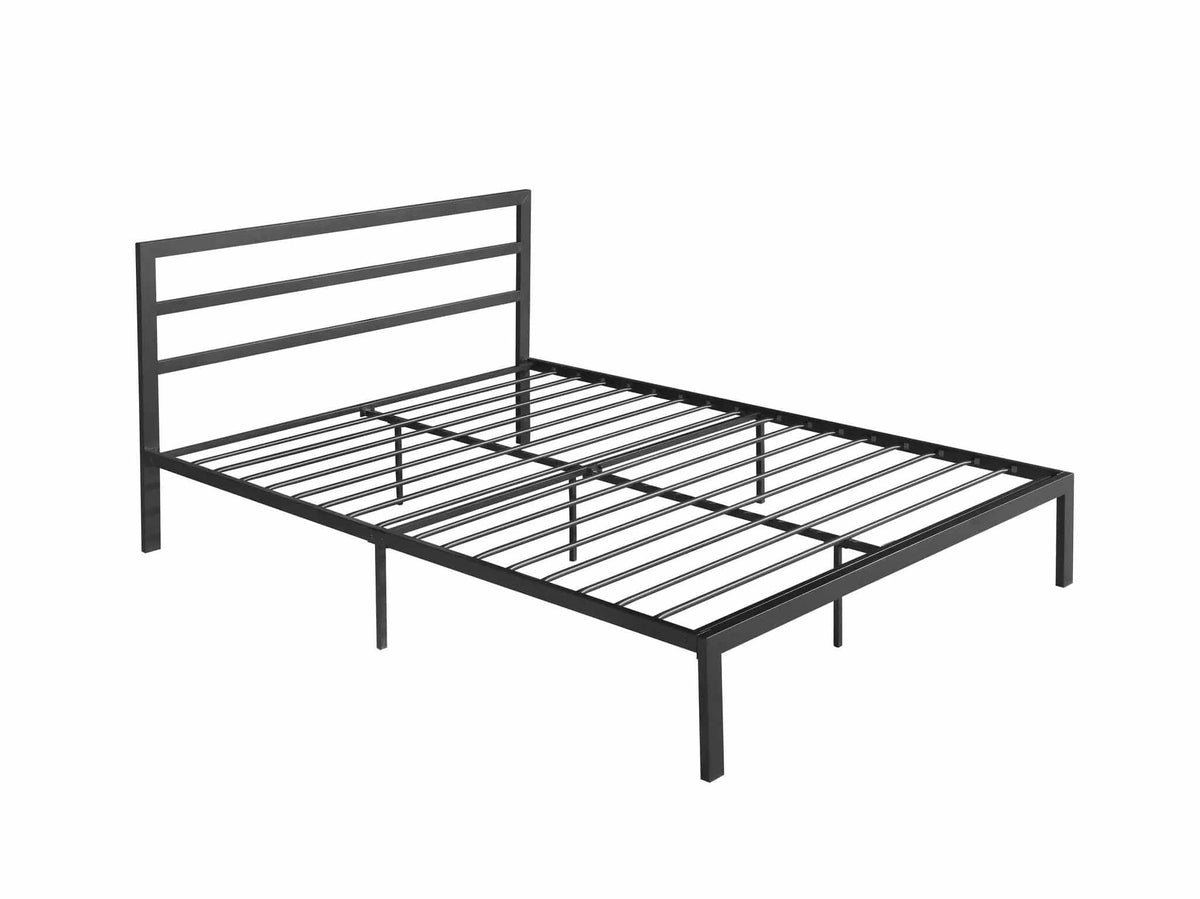Metal Bed Frame With Headboard | 84.05 x 61.42 x 36.6 in | Metal | Bedroom
