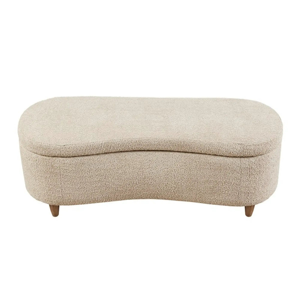Flip Top Storage Bench | Curved Front Straight Back | Soft Close Hinges | 48 Inch Width