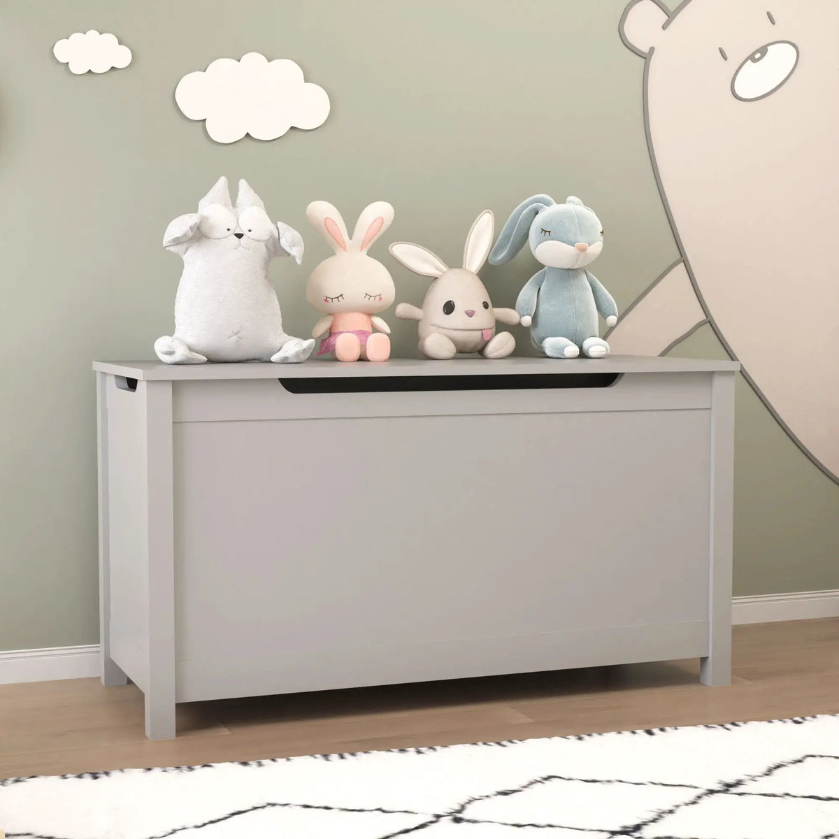 Toy Storage Box | Safety Hinged Lid | 2.7 Cubic Feet