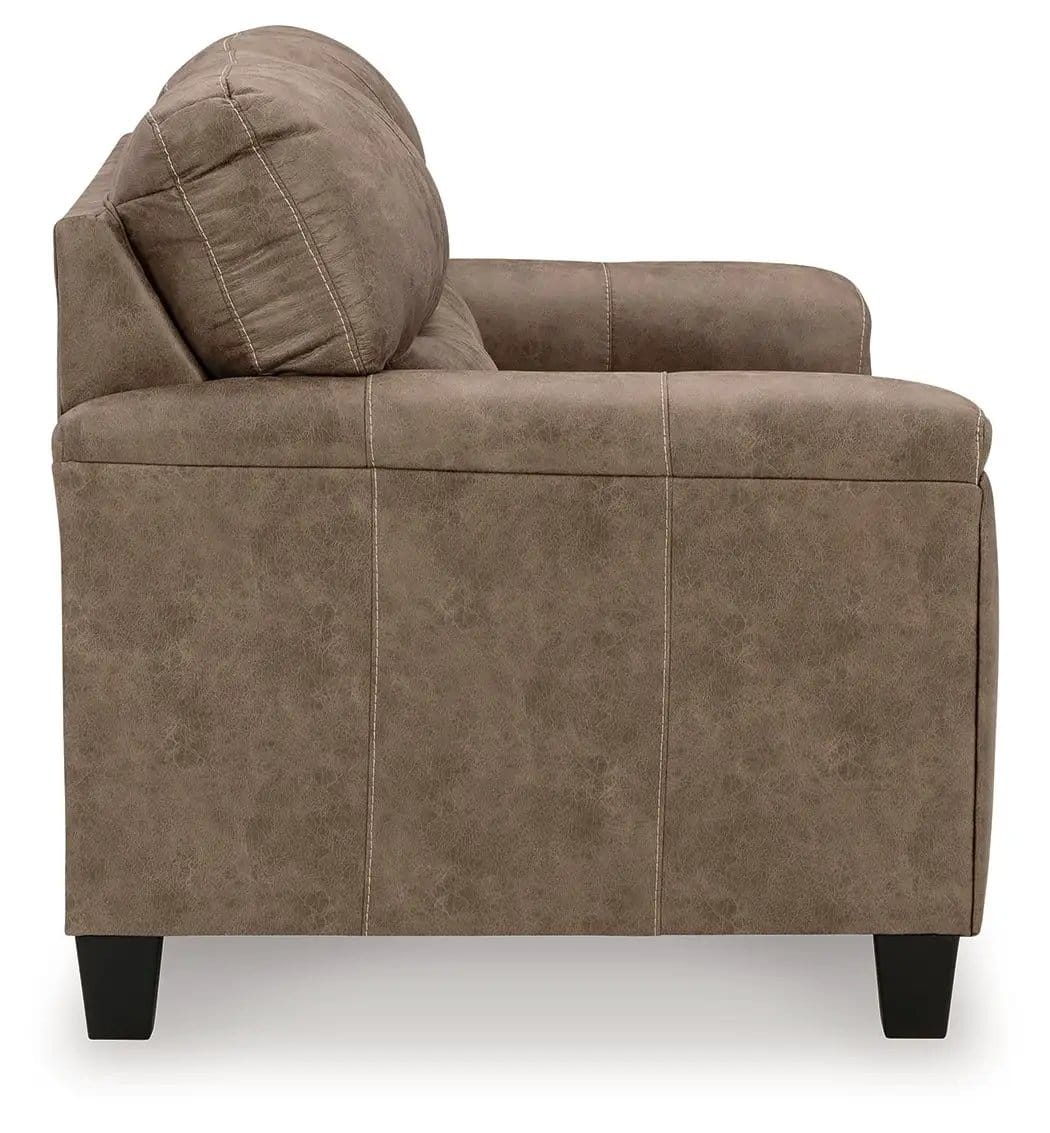 Navi Loveseat | 61 x 38 x 39 in | Faux Leather & Wood | Fossil