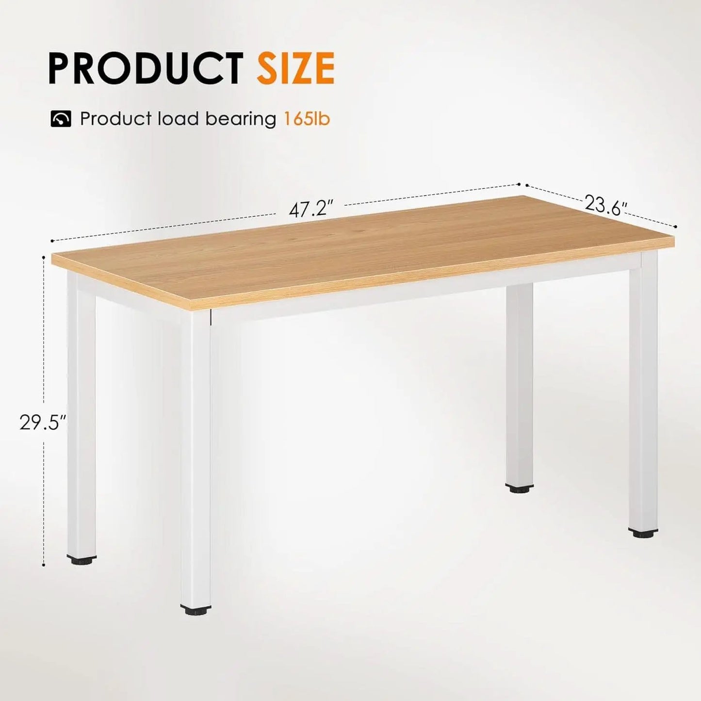 120cm Teak Wood White High Gloss Finish Desk Stability from PriceLows™
