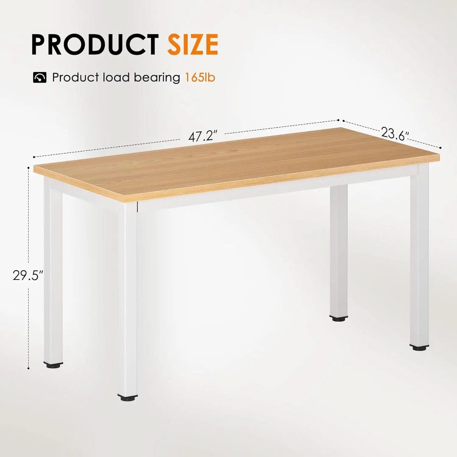 120cm Teak Wood White High Gloss Finish Desk Stability from PriceLows™
