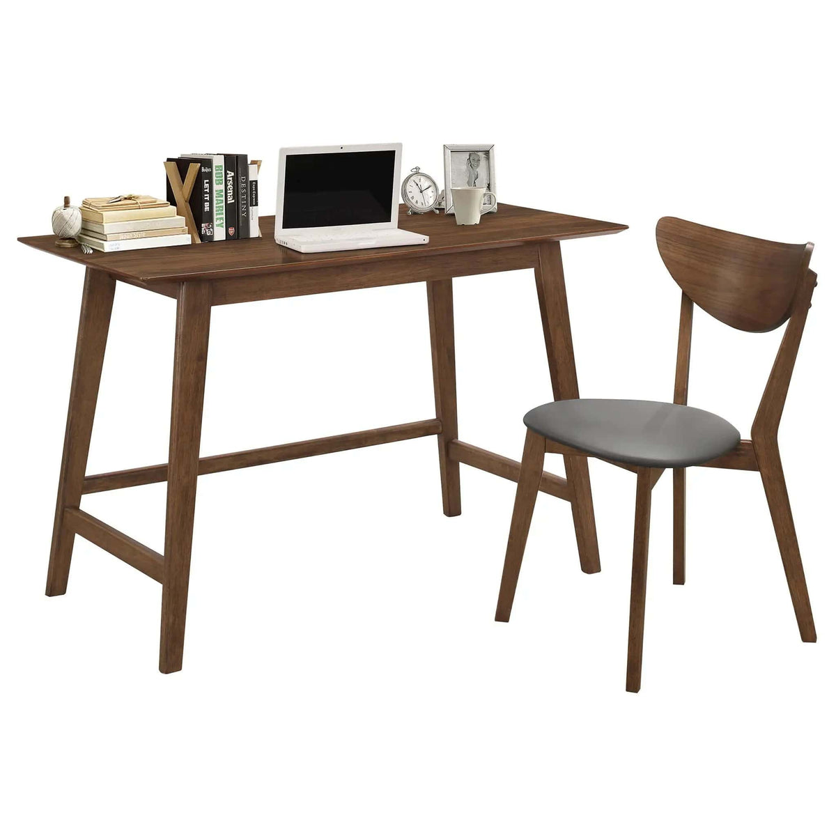 Karri 2-piece Home Office Computer Desk and Chair Set | 2-Piece Set | Walnut | Dining Room Decor