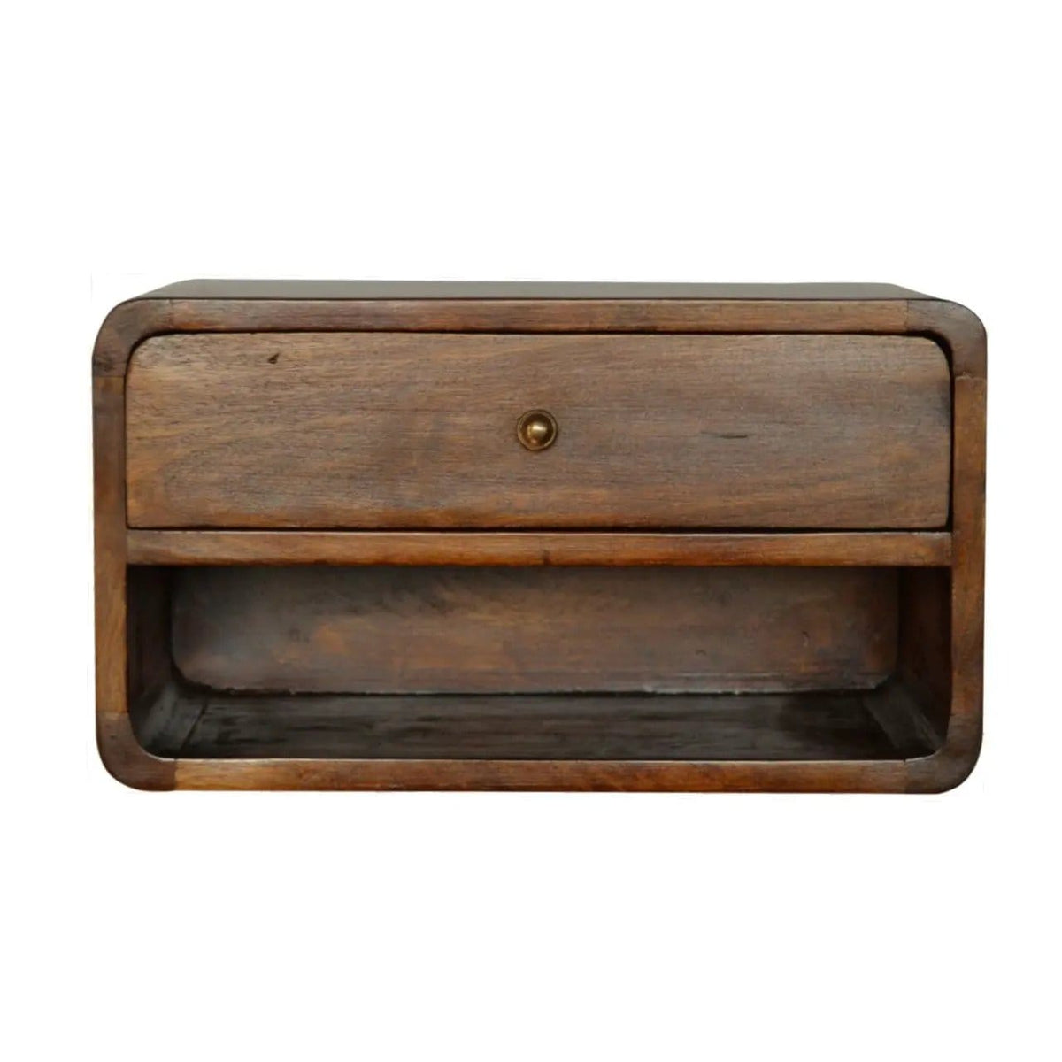 Curve Upper Slot Floating Nightstand | 6 Pieces | Bedroom Furniture | Bedroom