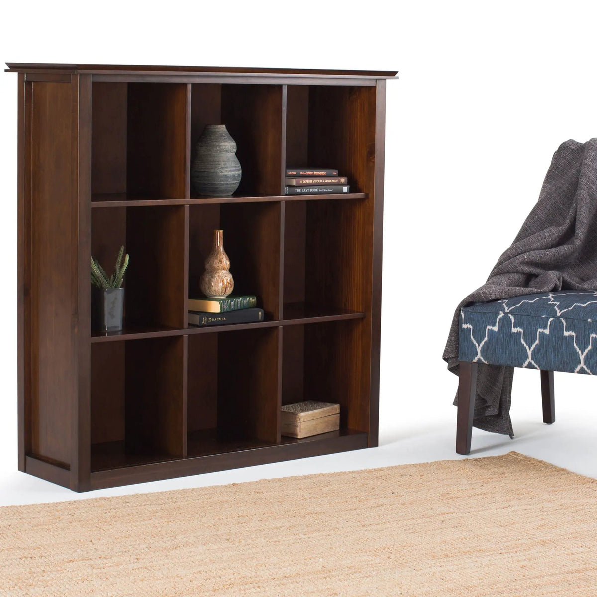 Artisan Cube Storage | Handcrafted Solid Wood | Glazed NC Lacquer Finish | Large Storage Cubbies
