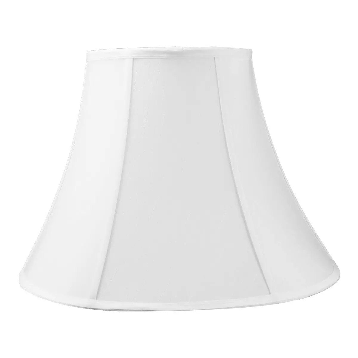 Bell Lampshade | White Shantung | Fully Lined | 18 By 14 Inch