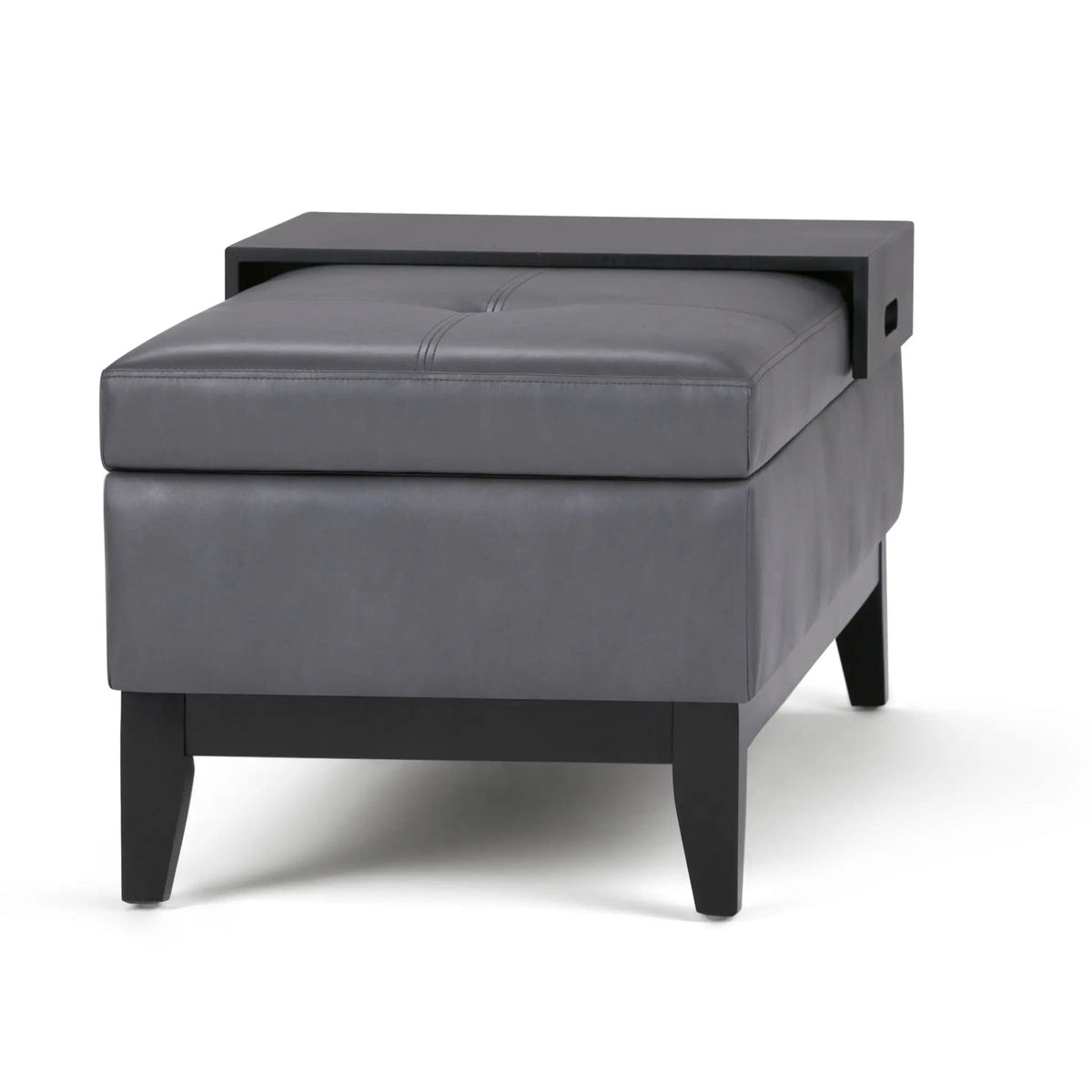 Oregon Contemporary Storage Ottoman Bench | Serving Tray | Lift Open Lid | Child Safety Hinge