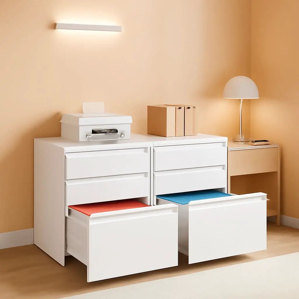 Locking 3-Drawer Rolling File Cabinet For Home Office from PriceLows™