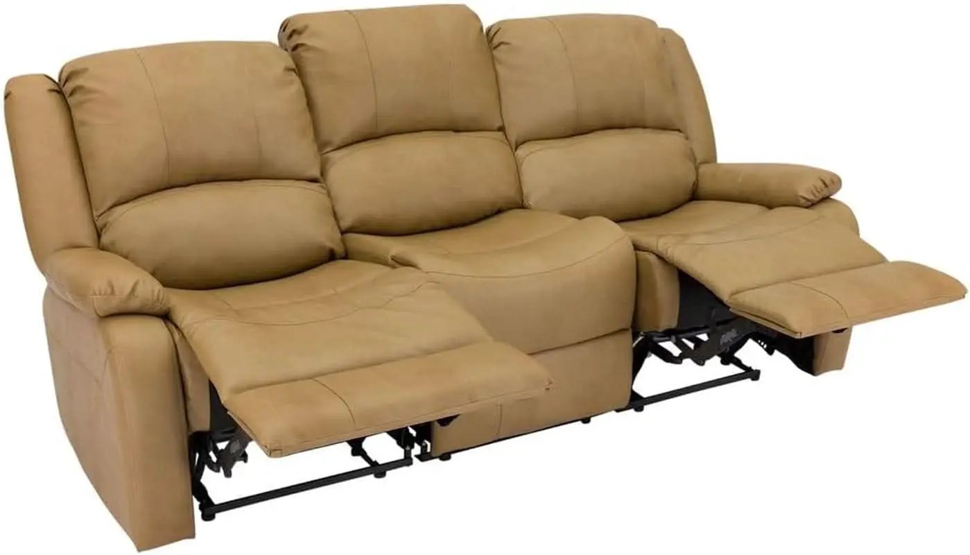 80 Inch RV Triple Recliner Sofa With Wall Hugger Console from PriceLows™