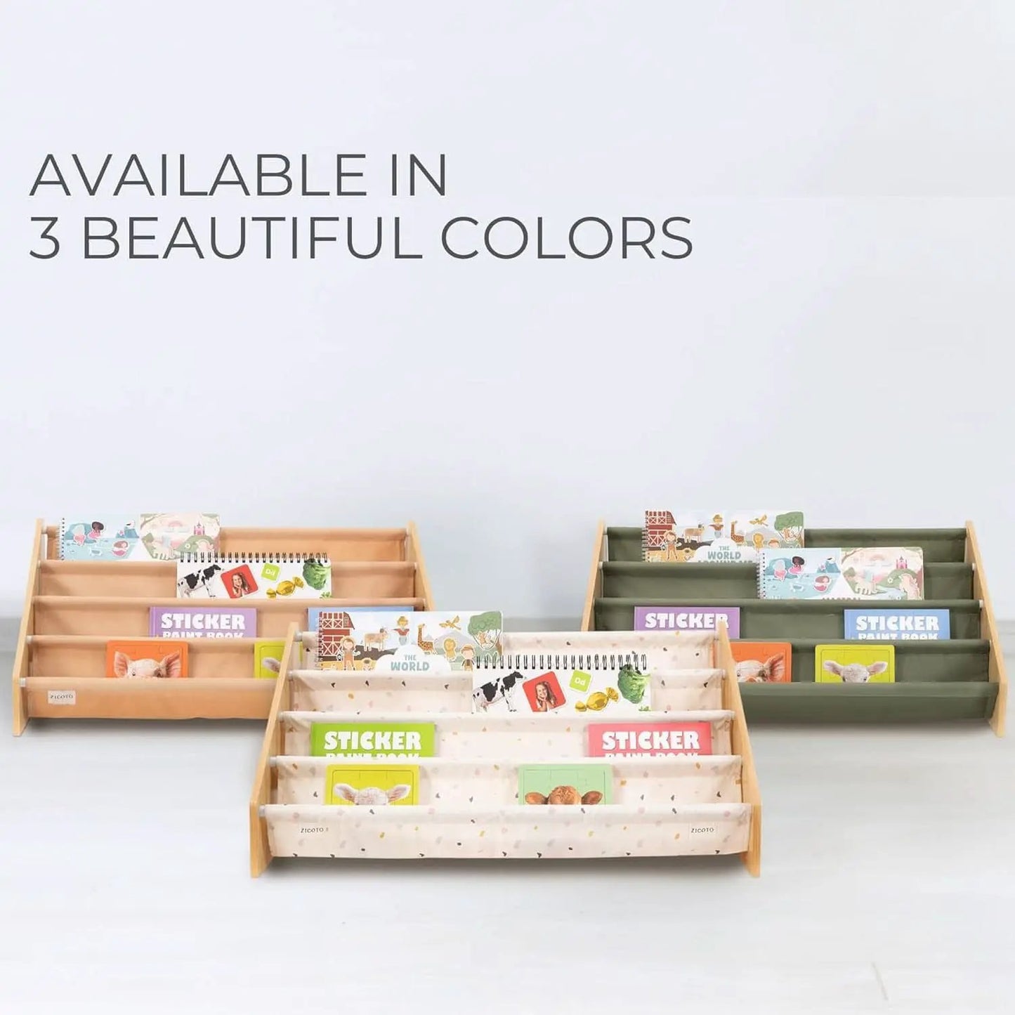 Montessori Kids Bookshelf 28.7x15.7x13.6 Nursery Organizer from PriceLows™