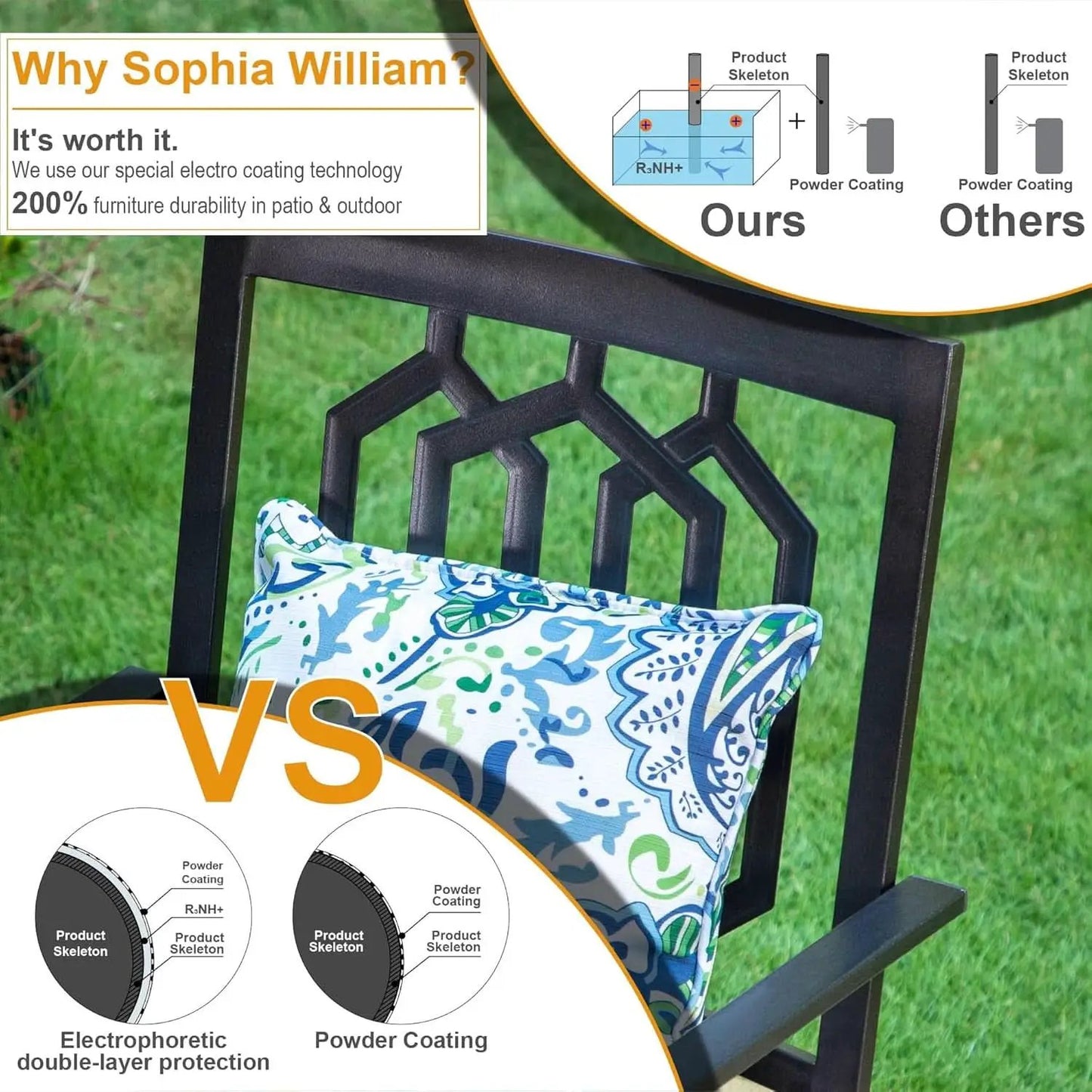 Patio Dining Set 5 Pieces With 37 Inch Table And Cushioned Swivel Chairs from PriceLows™