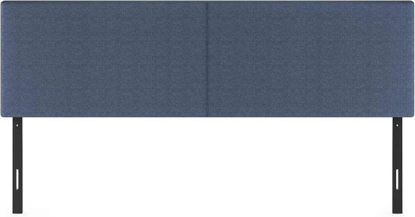 Stylish King Size Upholstered Headboard in Denim from PriceLows™