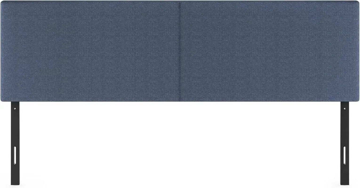 Stylish King Size Upholstered Headboard in Denim from PriceLows™