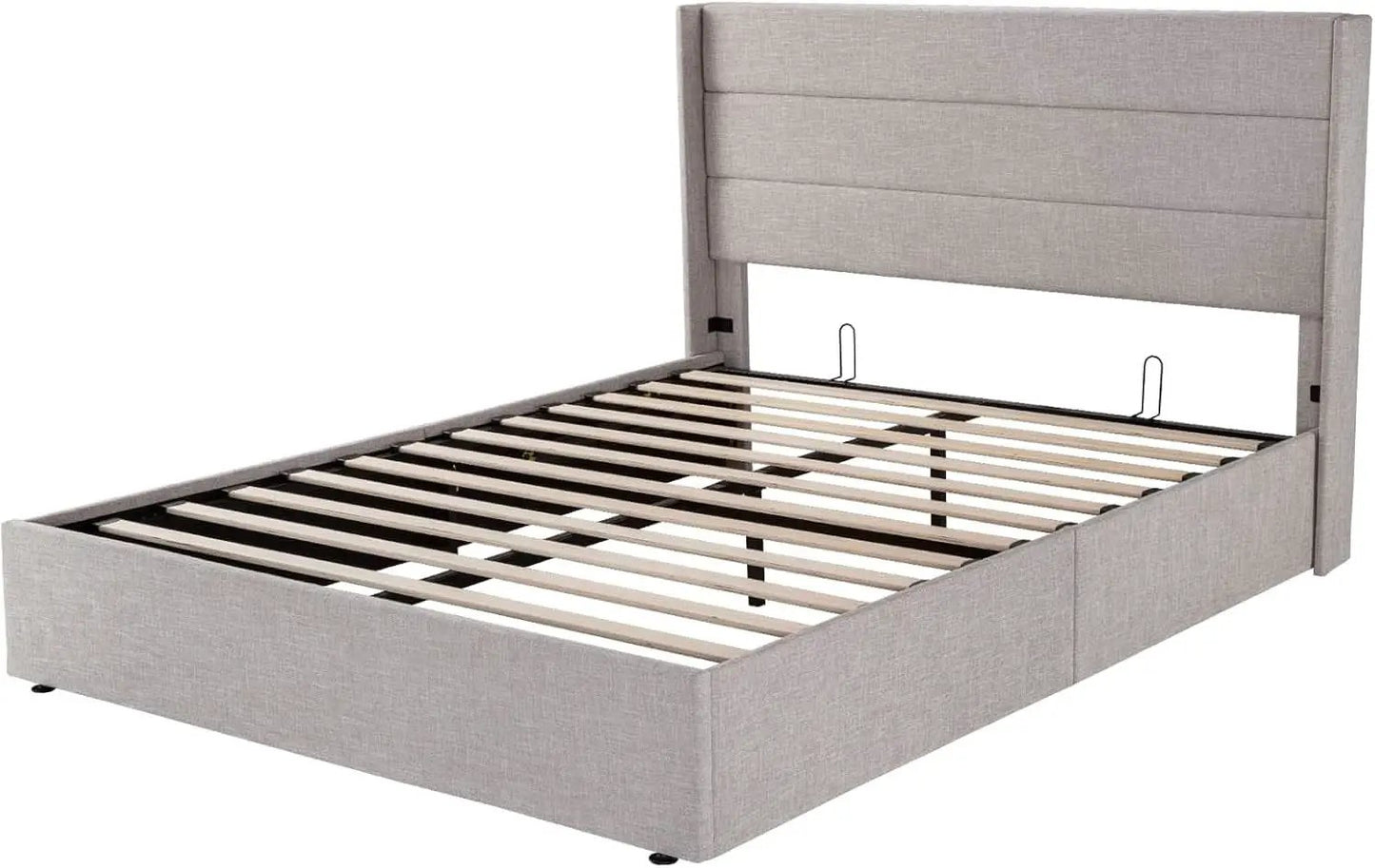 Queen Size Lift Up Storage Bed With Hydraulic Headboard from PriceLows™