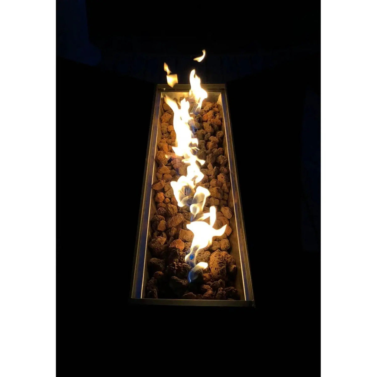 Outdoor Fire Pit Table | Propane Or Gas | Heat Resistant Glass Lid