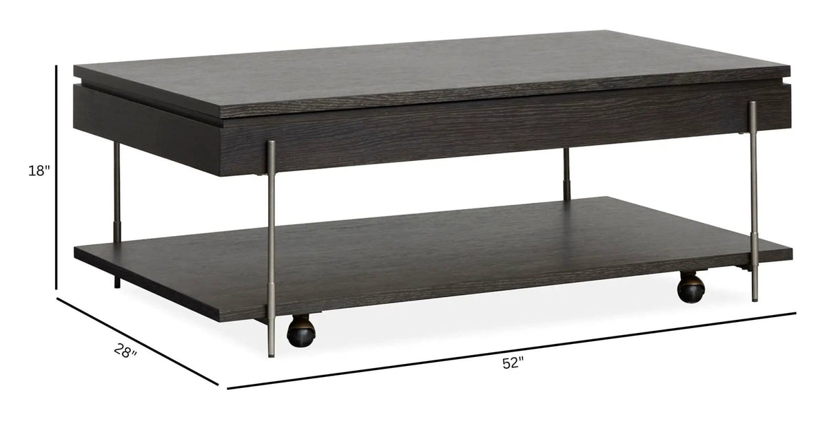Spencer Table | 3 Pieces | Oak Veneer & Metal | Living Room