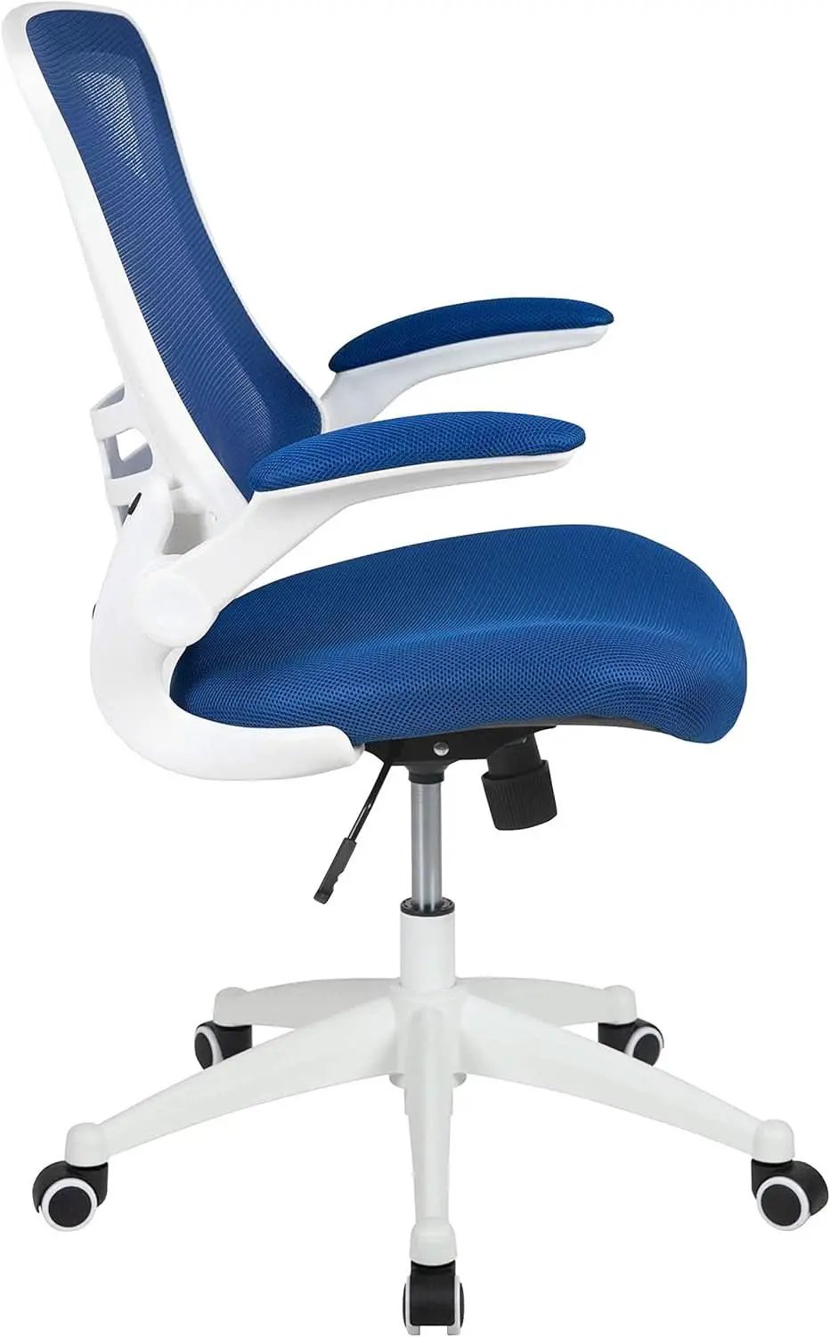 Ergonomic Office Chair Blue Mesh With White Frame Mid Back from PriceLows™