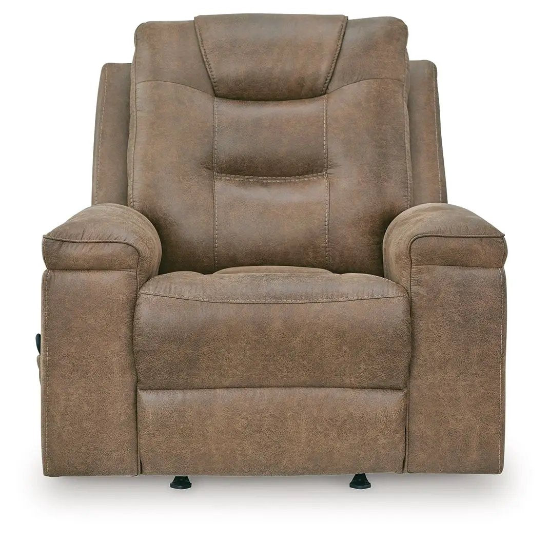 Stockworth Rocker Recliner | Warm Faux Leather | Inviting Comfort | 42 Inch Length