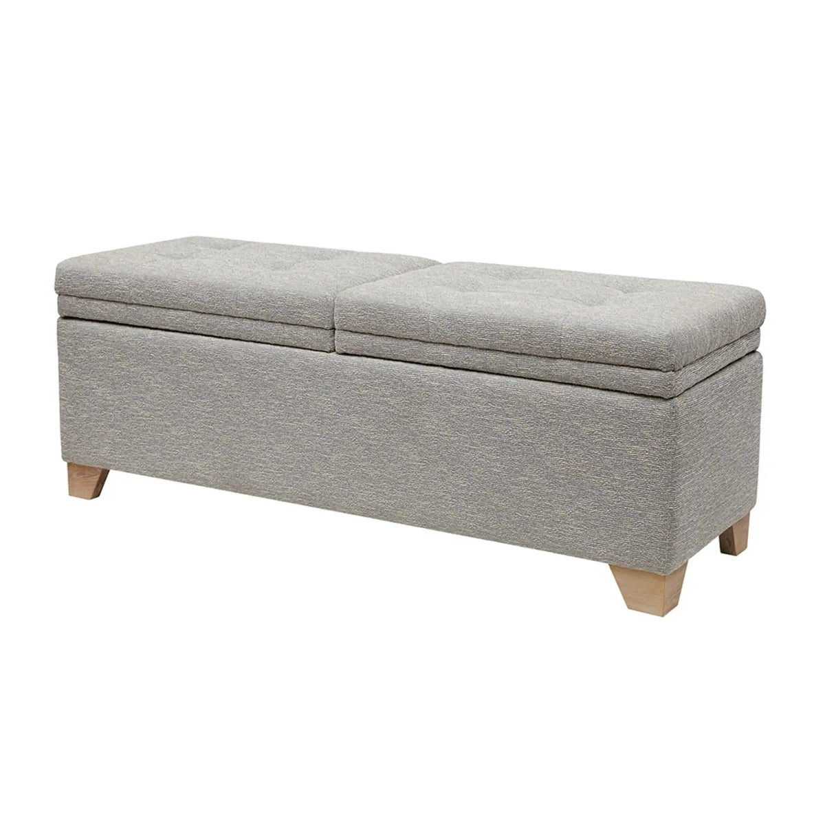 Soft Close Upholstered Storage Bench, Convenient Design | 52.5 x 17.5 x 19.69 in | Solid Wood & Plywood | Home