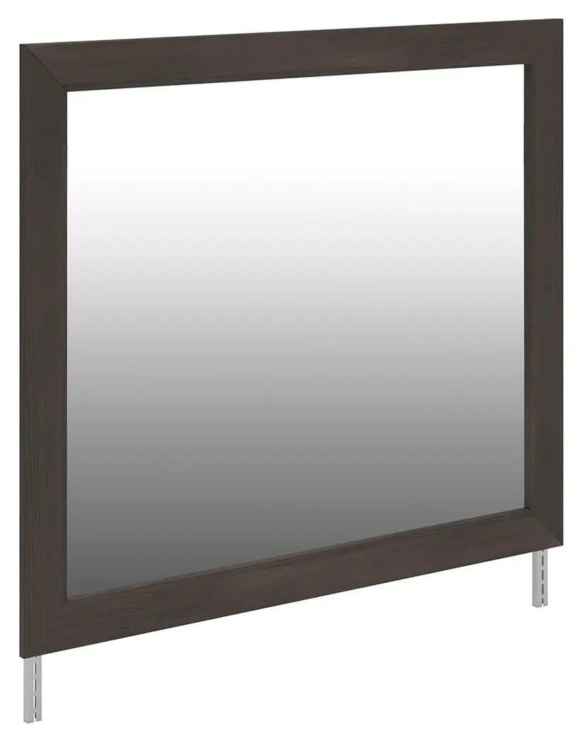 Shaehartin Bedroom Mirror | 42.36 x 1.3 x 36.38 in | Engineered Wood & Mdf | Dark Brown