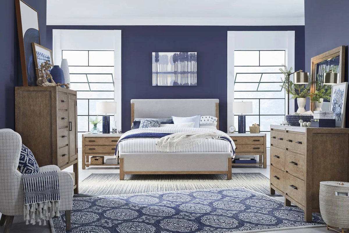 Plum Creek Upholstered Panel Bed | Seasonless Style | Tranquil Elegance | 88 Inch Length