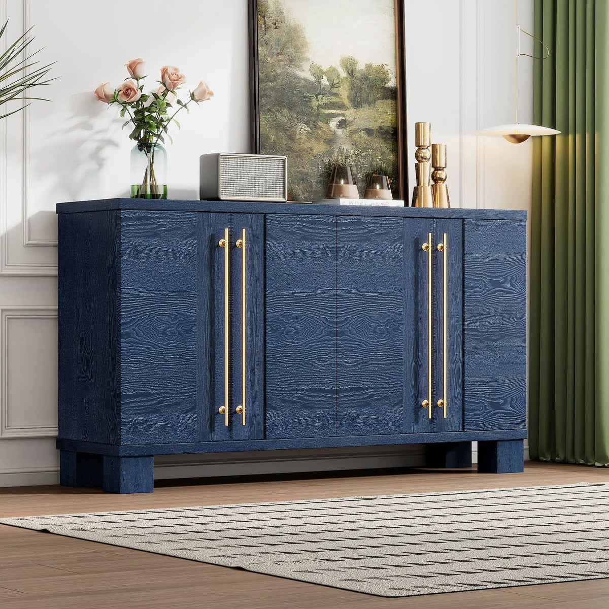 Sideboard | 3 Adjustable Shelves | Wood Grain Finish