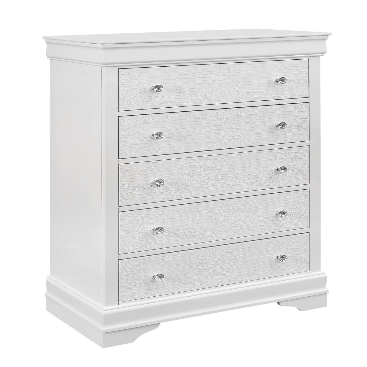 Shaker Crocodile Chest | 2 Pieces | Solid Wood & Crystal | Living Room