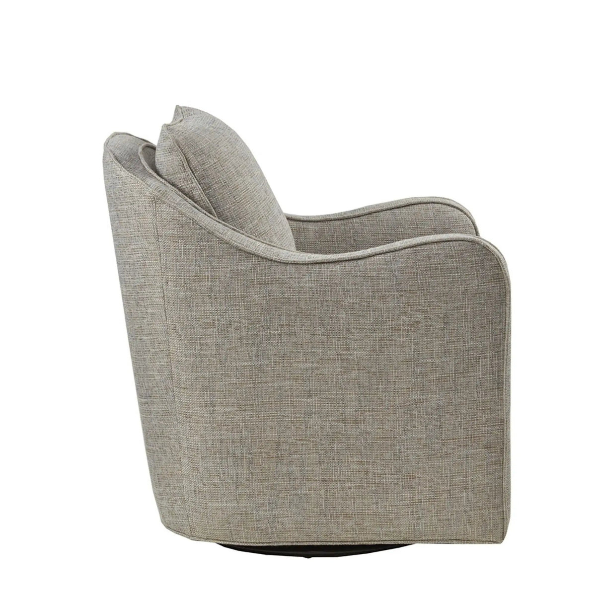 Wide Seat Swivel Arm Chair | 360 Degree Rotation | 300 Lb Capacity | Loose Back Pillow