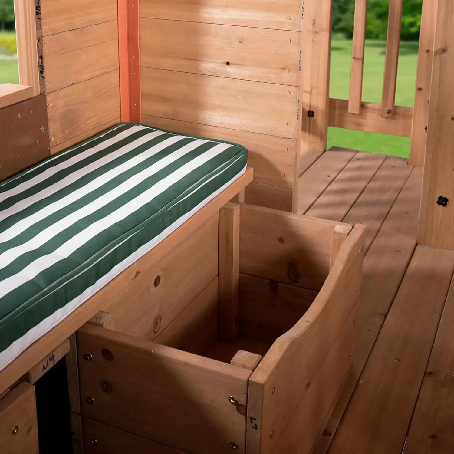 Premium Outdoor Cedar Playhouse With Integrated Kitchen from PriceLows™