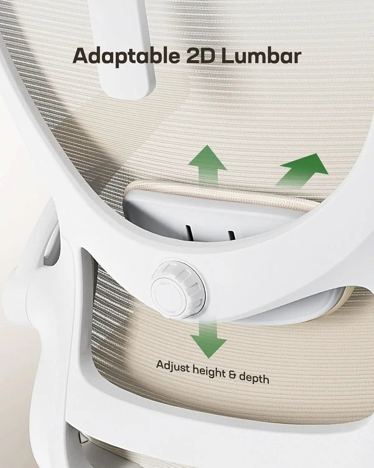 Ergonomic Office Chair White Mesh Back And Adjustable Lumbar from PriceLows™