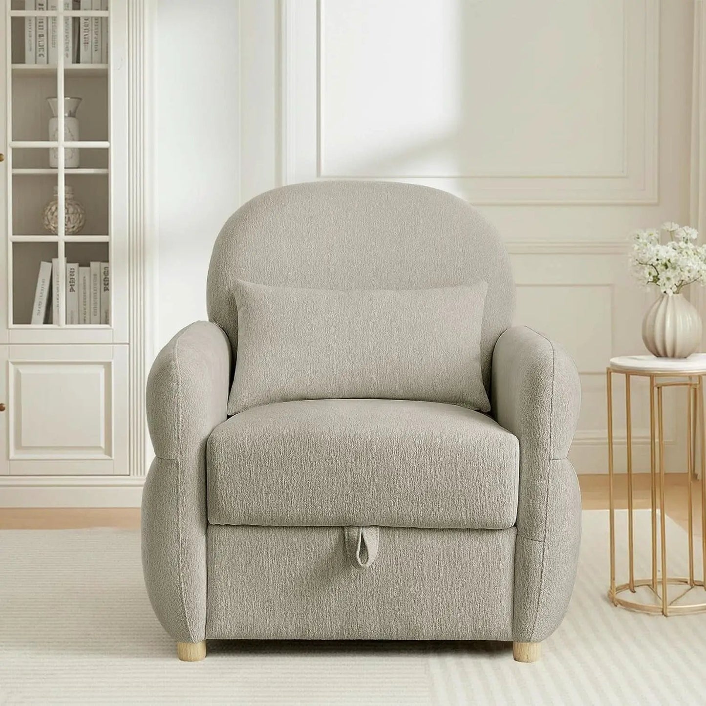 33Point5Inch Modern Reading Chair With HiddenStorage from PriceLows™