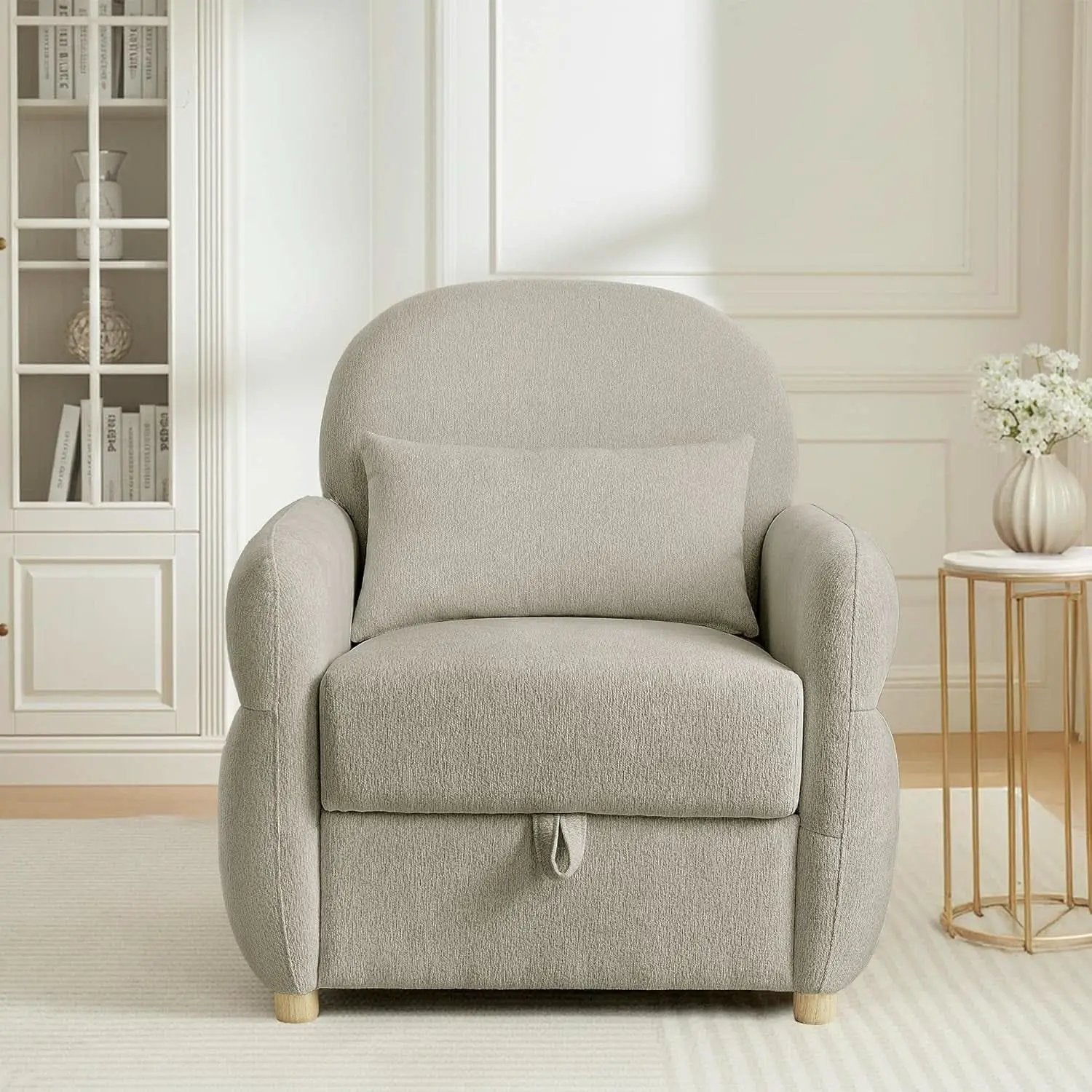 33Point5Inch Modern Reading Chair With HiddenStorage from PriceLows™