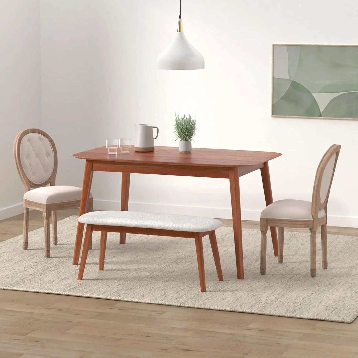 French Country Dining Chairs Set Of 4 Louis Style With Curved Backrest from PriceLows™