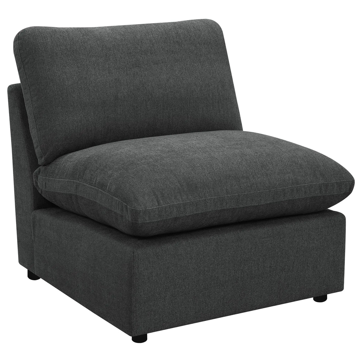 Collins Modular Power Sofa Dark | 124 x 40 x 38 in | Engineered Wood & Fabric | Grey