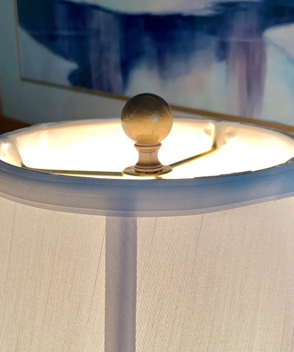 Lamp Finial | Solid Sphere Shape | Antique Brass Finish | 1.75 Inch Height