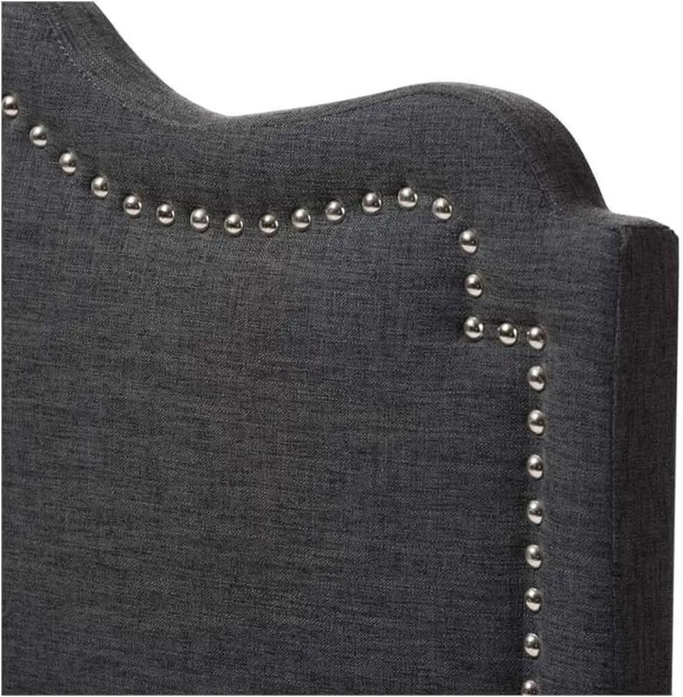 Elegant Upholstered Dark Gray Queen Headboard for Bedrooms from PriceLows™
