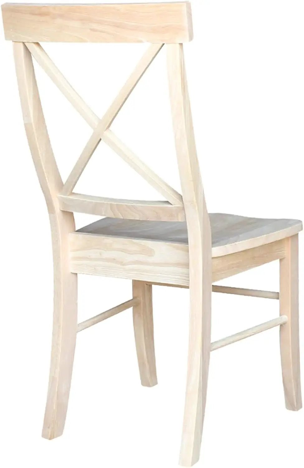 X Back Dining Chairs Set Of 2 In Unfinished Parawood from PriceLows™