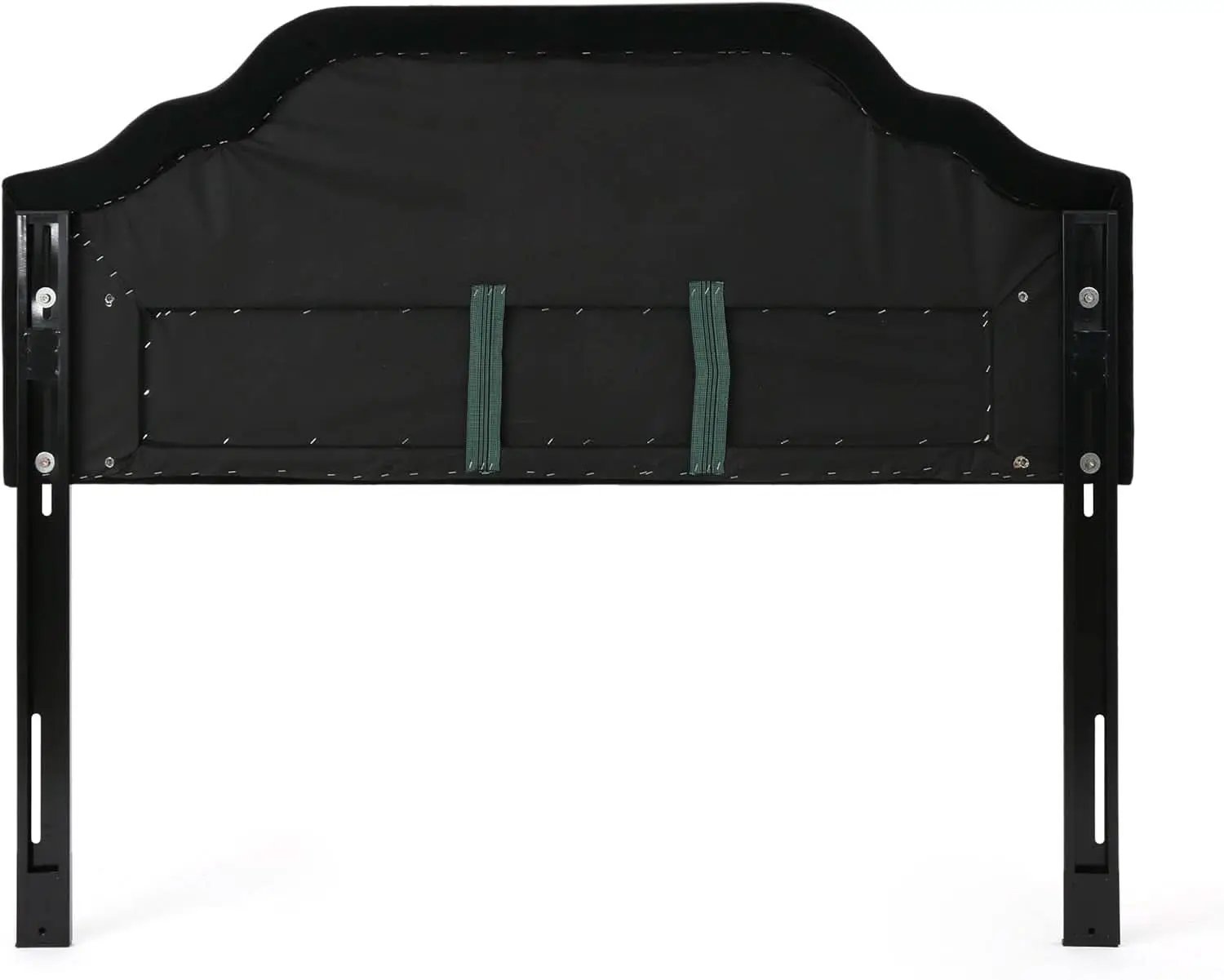 Contemporary Black Velvet Headboard with Button Tufted Design from PriceLows™