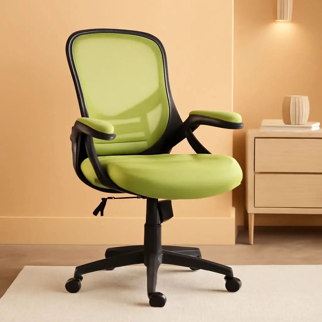Ergonomic Mesh Back Office Chair Lumbar Support Black Green from PriceLows™