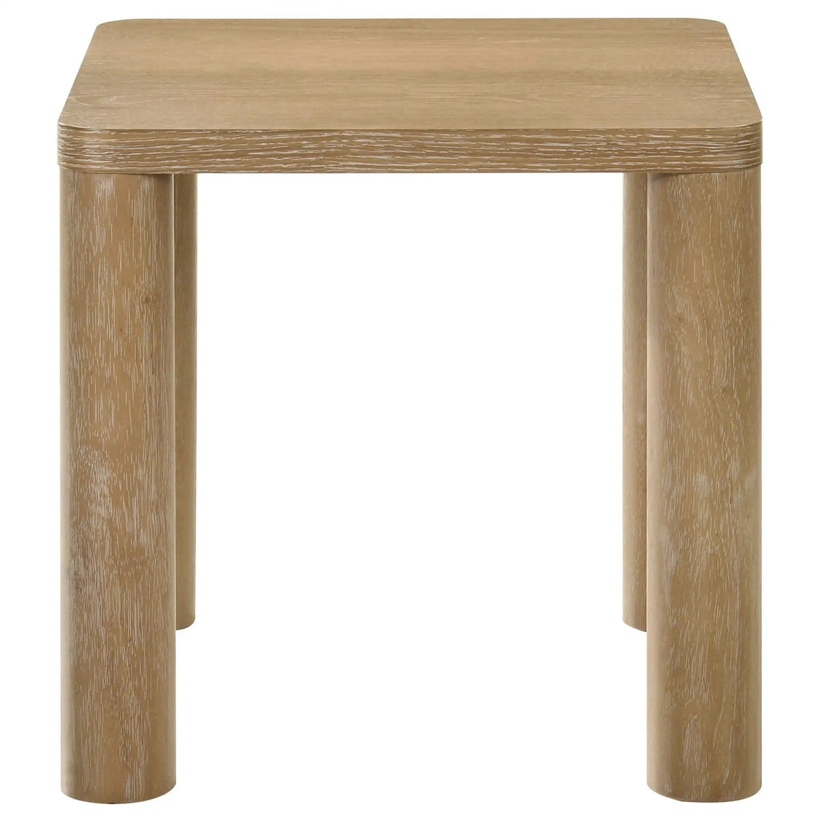 Castlewood Engineered Wood Accent Side End Table | 22 x 22 x 22 in | Engineered Wood | Light Oak