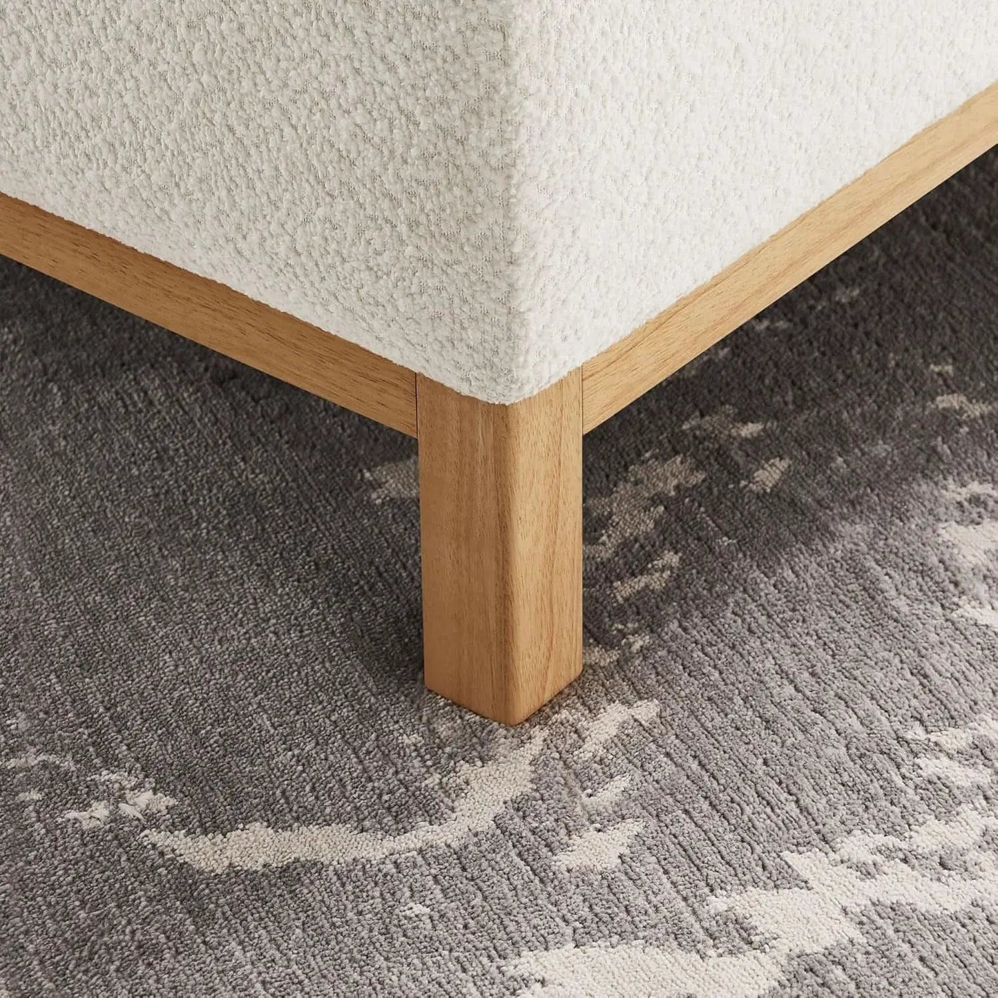 Beige 41.34 Inches Boucle Upholstered Accent Chair from PriceLows™