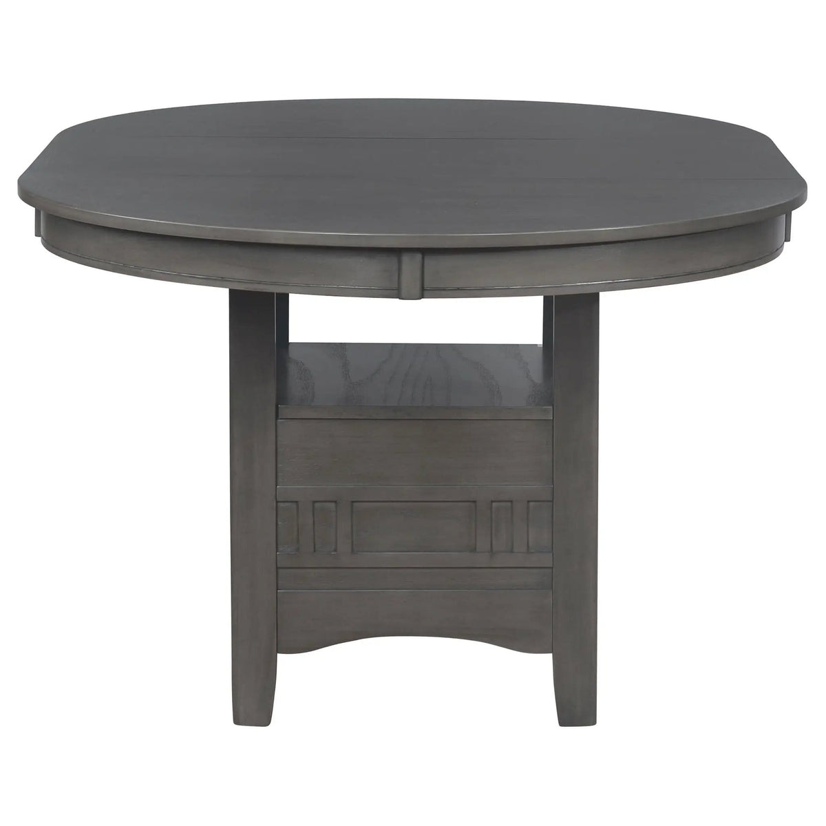Lavon Oval 60-inch Wood Extension Leaf Dining Table Medium | 42.25 x 42 x 30.5 in | Wood | Grey
