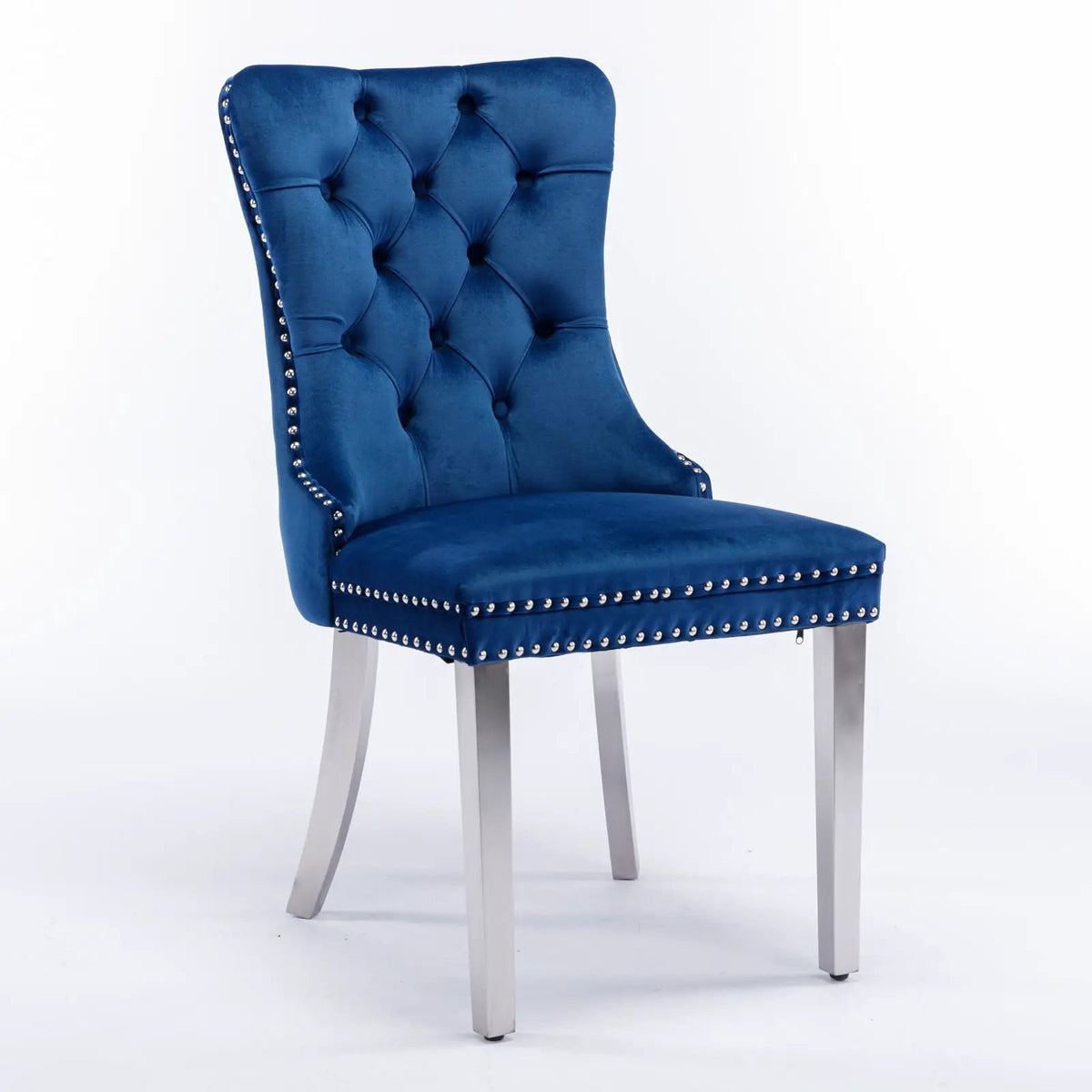 Dining Chair | Tufted Upholstery | Stainless Steel Legs | Set Of 2