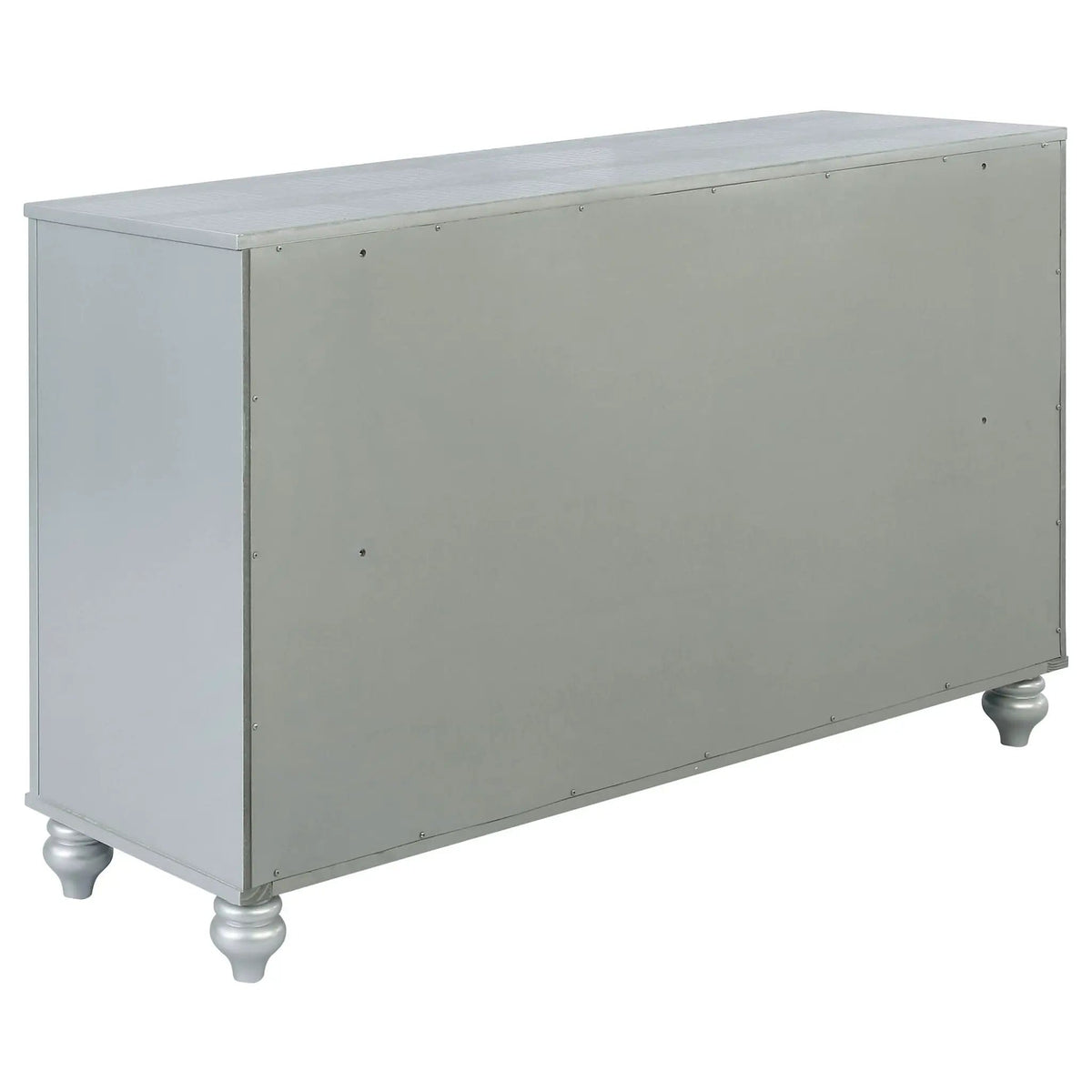 Gunnison 6-drawer Dresser Silver Metallic | 62 x 18 x 38.25 in | Crystal | Bedroom