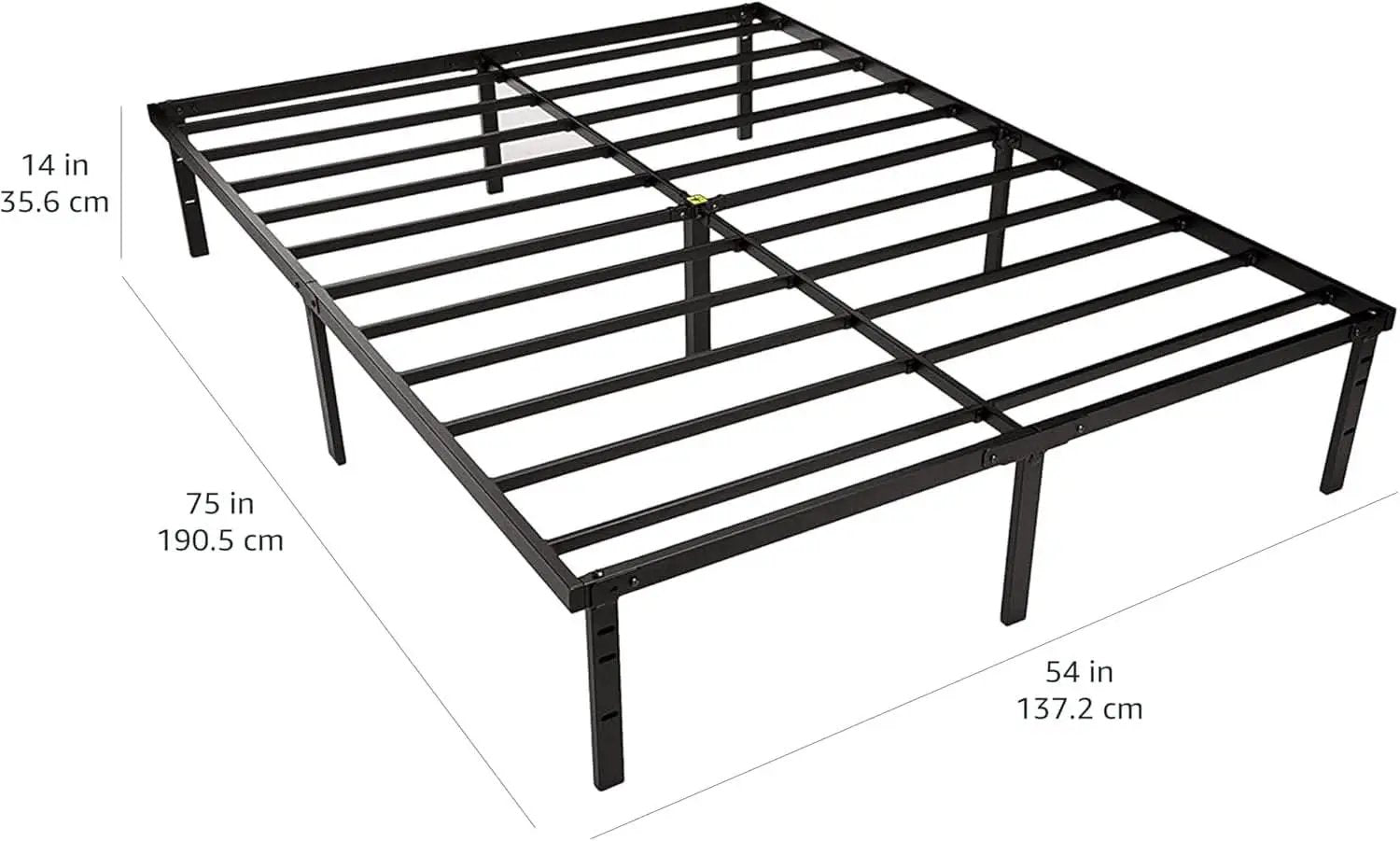 Full Platform Bed Frame With Storage Noiseless Heavy Duty from PriceLows™