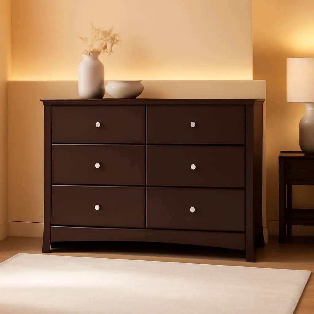 Crescent 6 Drawer Dresser Espresso GREENGUARD Gold from PriceLows™