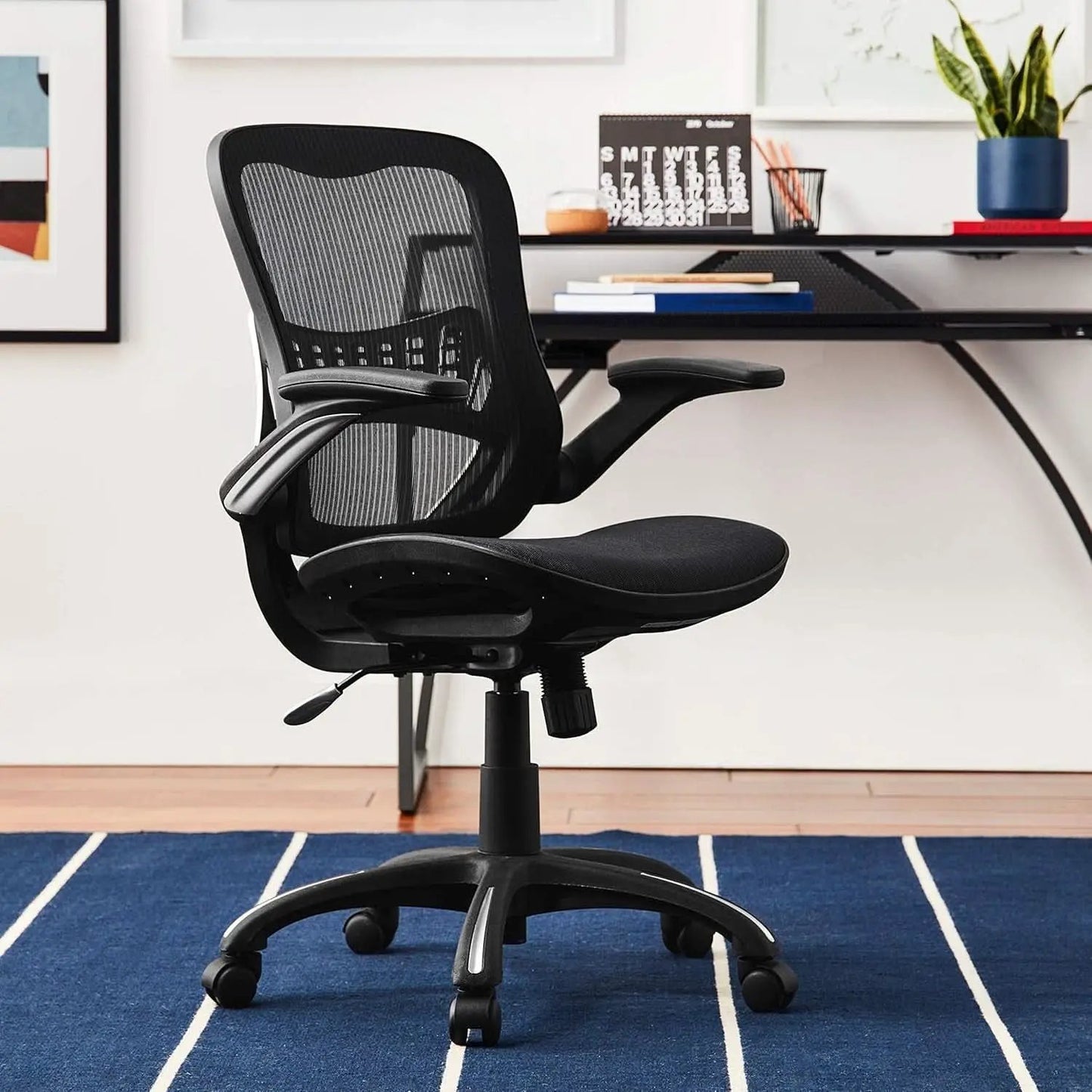 Office Star Ventilated Desk Chair With Breathable Mesh Seat Back Black Base from PriceLows™