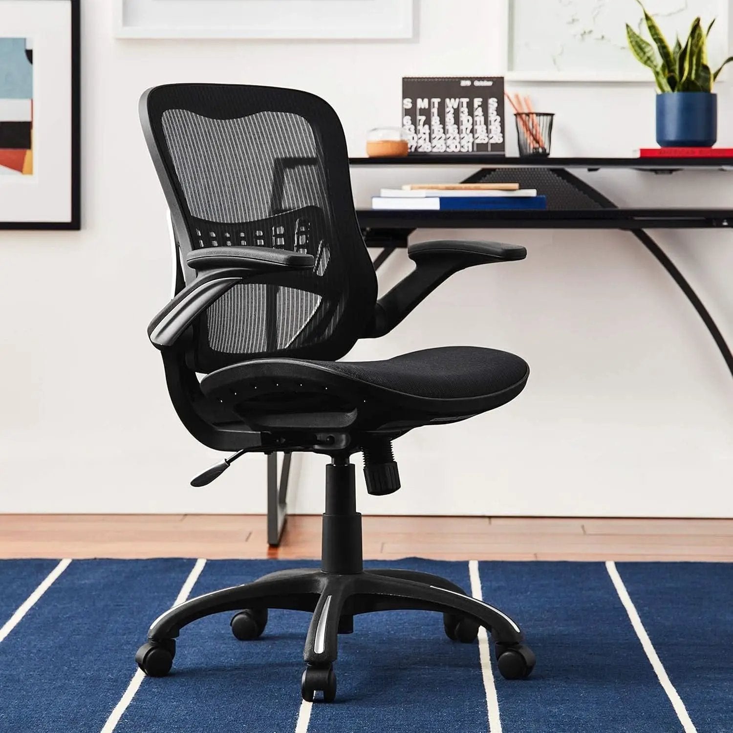 Office Star Ventilated Desk Chair With Breathable Mesh Seat Back Black Base from PriceLows™